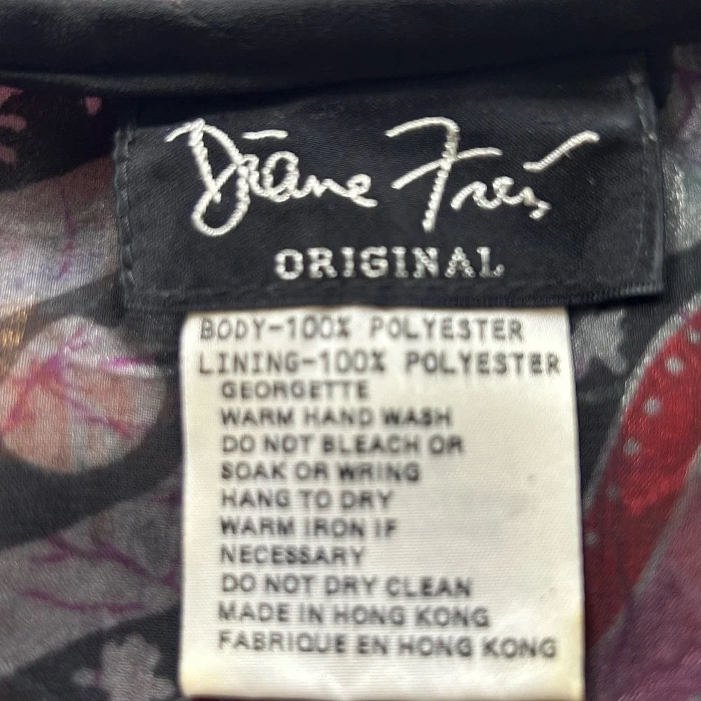 Diane Fres vtg Elegant Pink Blue Flutter Sleeves maxi dress SZ M/L ? As is
